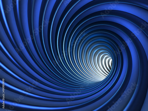Plakat 3D tunel tajemniczy wirowa