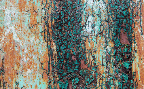 Fototapeta abstrakcja farba tekstura tło zardzewiały