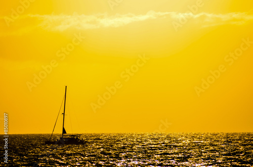 Fototapeta łódź tropikalny lato morze pejzaż