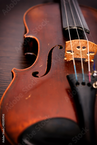 Naklejka retro muzyka ludowy vintage skrzypce