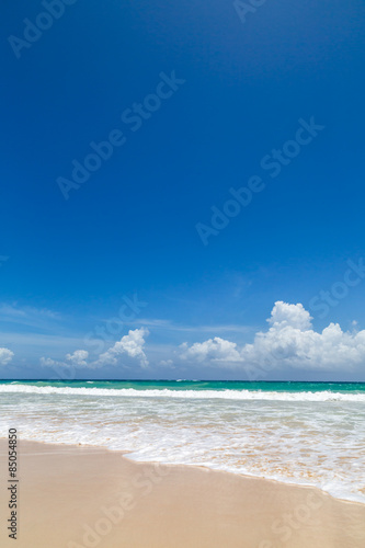 Naklejka krajobraz fala wyspa dominikana malediwy