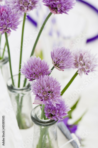 Fotoroleta kwiat szczypiorek smak