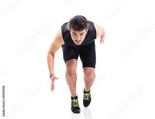 Naklejka portret sport ćwiczenie wyścig fitness