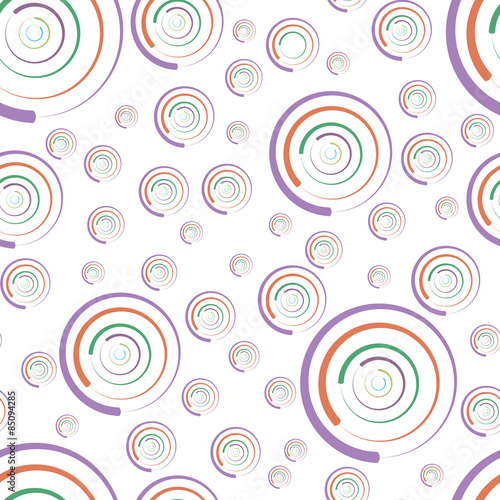Obraz na płótnie spirala wzór ornament biały