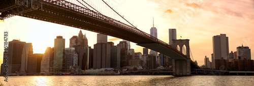 Obraz na płótnie miejski panoramiczny panorama nowoczesny most