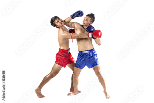 Plakat fitness ludzie tajlandia bokser