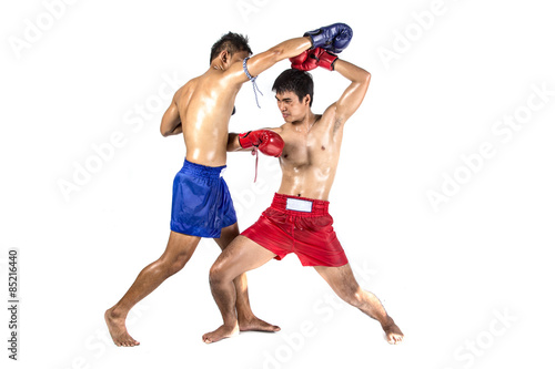 Naklejka boks azjatycki bokser fitness sport