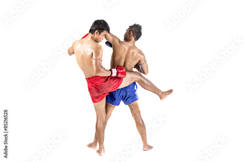 Plakat ludzie fitness azjatycki kick-boxing tajlandia