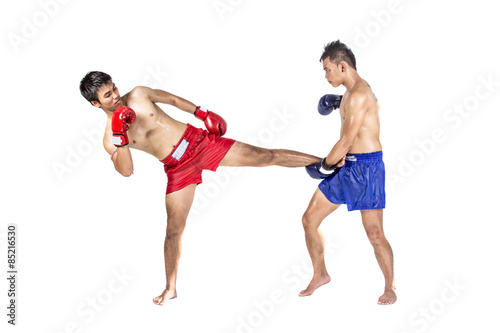 Naklejka sport kick-boxing ludzie bokser