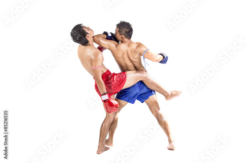 Naklejka mężczyzna vintage fitness kick-boxing sport