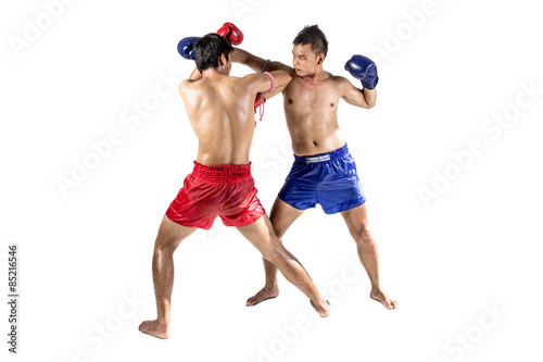 Plakat bokser kick-boxing azjatycki sport ćwiczenie
