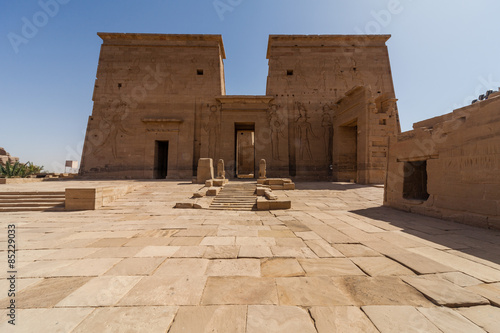 Plakat egipt antyczny kolumna świątynia król