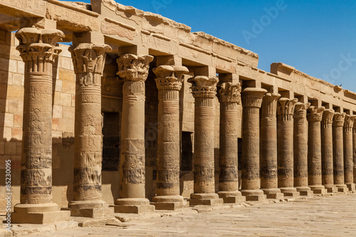 Plakat król antyczny egipt kolumna