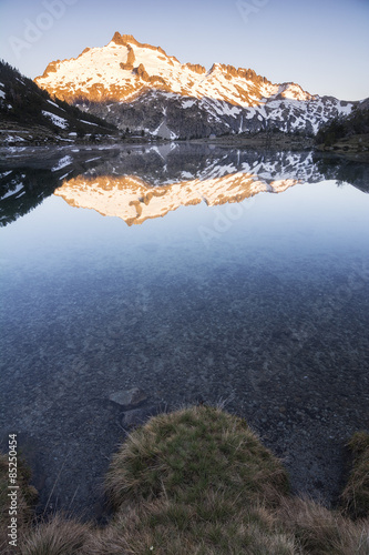 Fototapeta góra śnieg natura świt