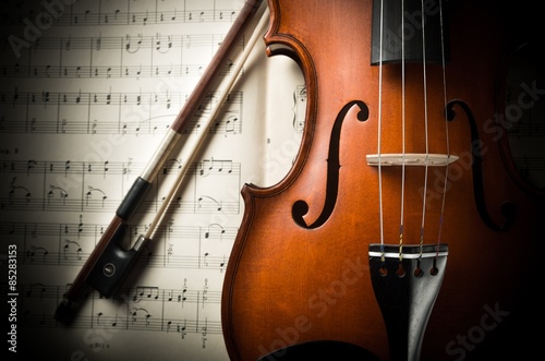 Plakat muzyka skrzypce kompozytor viola