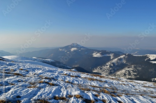 Naklejka góra tatry śnieg zakopane mróz