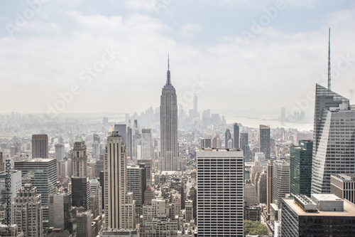 Fototapeta ameryka miejski manhatan niebo widok