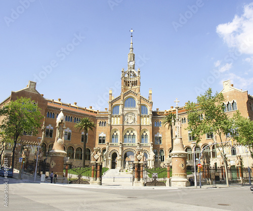Fototapeta biust statua ornament barcelona architektura
