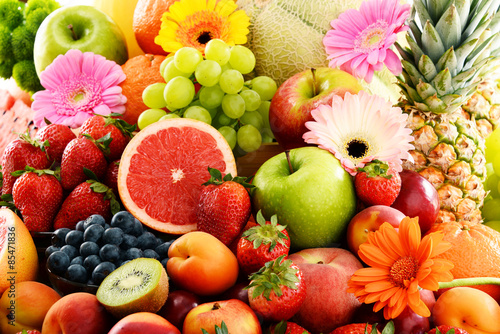 Obraz na płótnie owoc gerbera cytrus zdrowie morela
