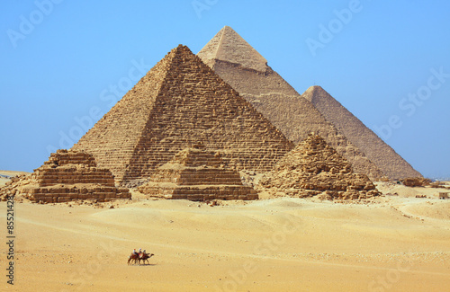 Plakat antyczny piramida pustynia