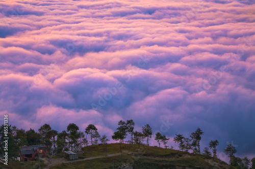 Fotoroleta panorama niebo widok spokój góra