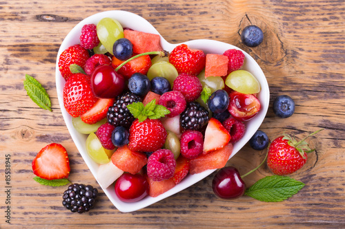 Plakat owoc zdrowy deser jedzenie