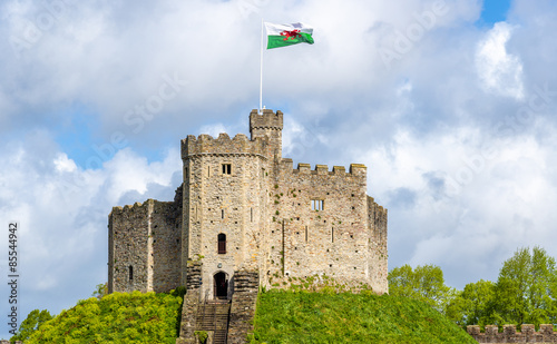 Fototapeta Norman Keep of Cardiff Castle - Wales