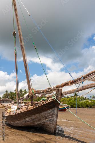Fototapeta łódź statek afryka niebo tropikalny