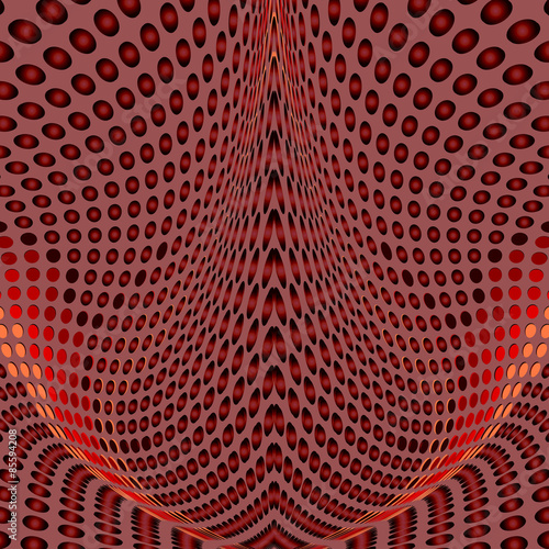 Plakat wzór fraktal spirala fala stylowy