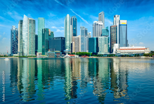 Naklejka śródmieście nowoczesny singapur krajobraz