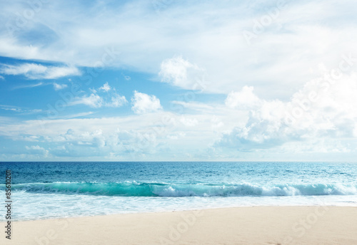 Naklejka plaża natura pejzaż słońce fala