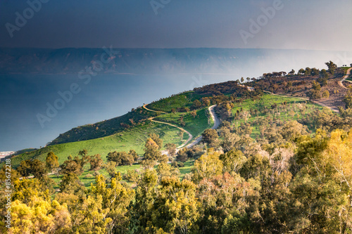 Fototapeta wieś szczyt widok pejzaż