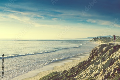 Obraz na płótnie plaża brzeg fala