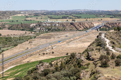 Fototapeta autostrada widok transport hiszpania
