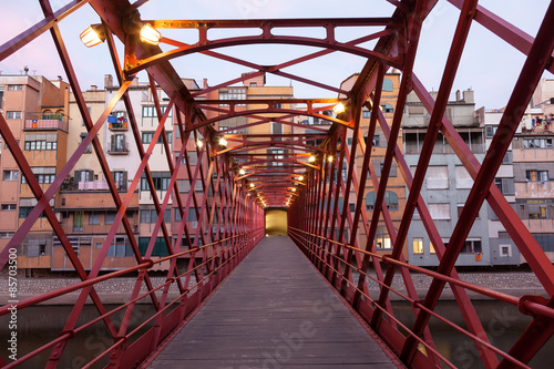Plakat miasto stary most hiszpania