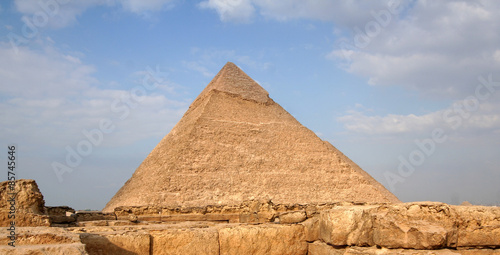 Fototapeta piramida niebo architektura arabski egipt