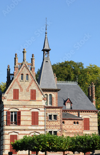 Plakat francja zamek architektura