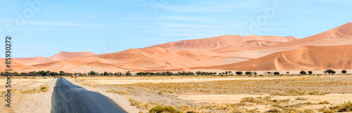 Plakat wydma droga pustynia
