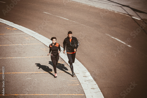Fotoroleta jogging ludzie sport kobieta ćwiczenie