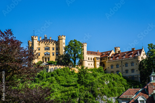 Fototapeta Schloss Hohenschwangau in den Alpen