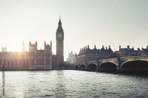 Fototapeta most woda pałac europa londyn