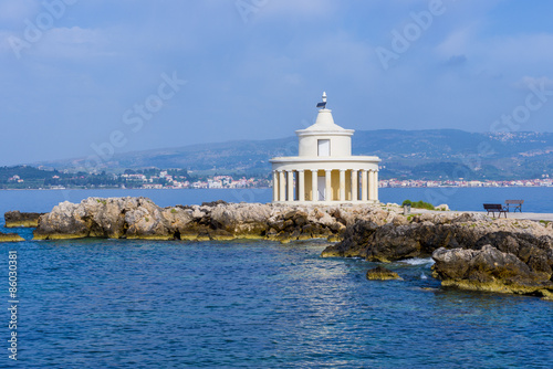 Naklejka architektura morze grecja wybrzeże grecki