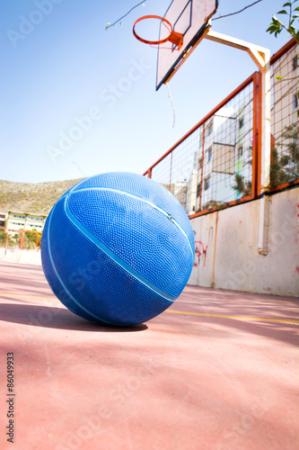 Plakat koszykówka piłka ulica miejski