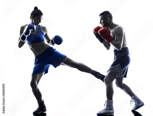 Fototapeta ludzie sztuki walki bokser para kobieta