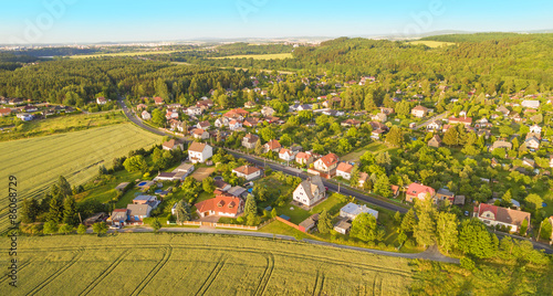 Naklejka czeski ulica widok wioska panorama