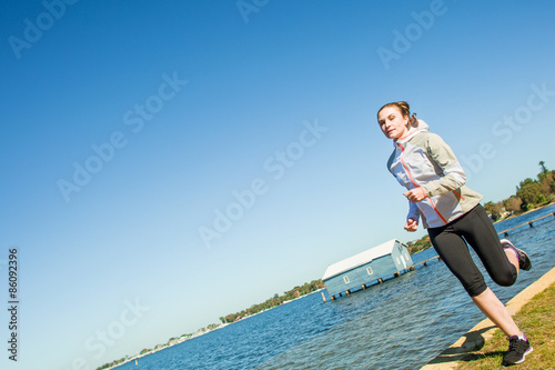 Fotoroleta sportowy lekkoatletka jogging piękny
