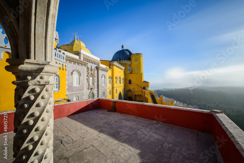 Fotoroleta zamek pałac portugalia turysta