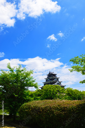 Naklejka japonia zamek stary lato