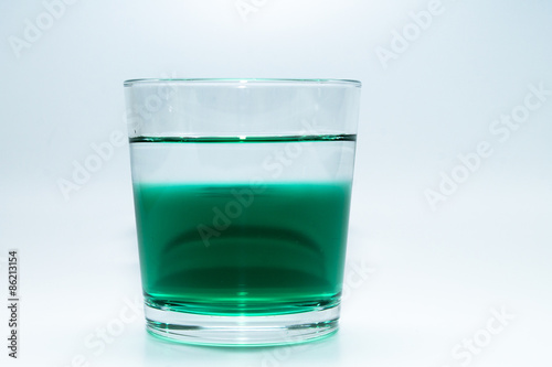 Naklejka woda napój warstwa zielony mięta