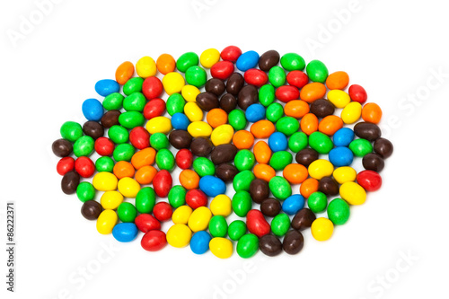 Fotoroleta candy on white background